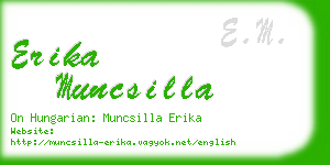 erika muncsilla business card